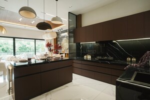 Kitchen in 4 BHK Apartment at Khanpur – for Sale