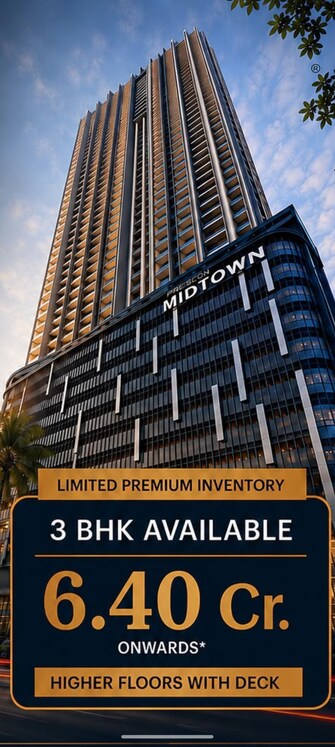 3 BHK +  1180 Sq.Ft. Apartment in Prescon Midtown Bay
