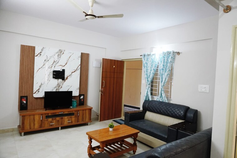 Living Room, keerthi-residency-mahadevapura 2 Bedroom 1100 Sq.Ft. Apartment In Mahadevpura Bangalore 10675385