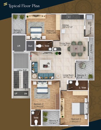 3 BHK Flat for Sale in Shankar Nagar, Nagpur