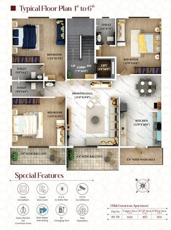 3 BHK Flat for Sale in Shankar Nagar, Nagpur