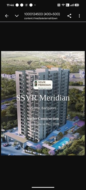 3 BHK Apartment – Exterior View View at SSVR Meridian, Panathur - for Sale