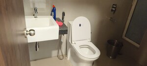 Bathroom in 1 BHK Apartment at Lodha Amara, Kolshet Road – for Rent
