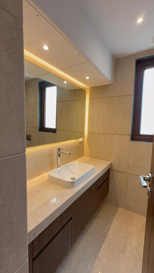 Bathroom in 3 BHK Builder Floor at Sarvapriya Vihar – for Sale