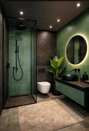 Bathroom in 3 BHK Apartment at Lodha Acenza, Western Express Highway – for Sale