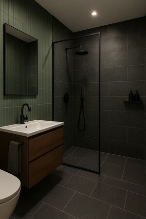 Bathroom in 3 BHK Apartment at Lodha Acenza, Western Express Highway – for Sale