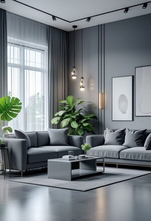 Living Room in 3 BHK Apartment at Lodha Acenza, Western Express Highway – for Sale