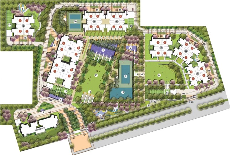 Master Plan, mapsko-mount-ville 3 Bedroom 1490 Sq.Ft. Apartment In Sector 79 Gurgaon 10717623