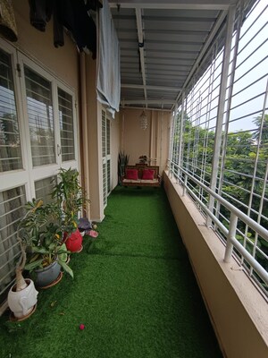 Balcony in 3 BHK Apartment at RK Lunkad Nisarg Pushp, Pimple Nilakh – for Rent