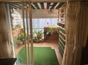 Balcony in 2 BHK Apartment at Courtyard by Narang Realty and The Wadhwa Group, Pokhran Road No Two – for Sale