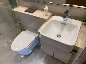 Attached Bathroom in 2 BHK Apartment at Hiranandani Castle Rock, Powai – for Rent