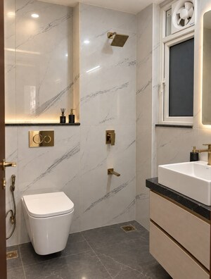 Bathroom in 3 BHK Apartment at Smart World Orchard, Sector 61 – for Rent