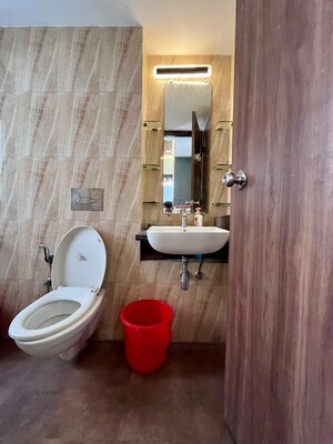 Bathroom in 1 BHK Apartment at Lodha Amara, Kolshet Road – for Rent