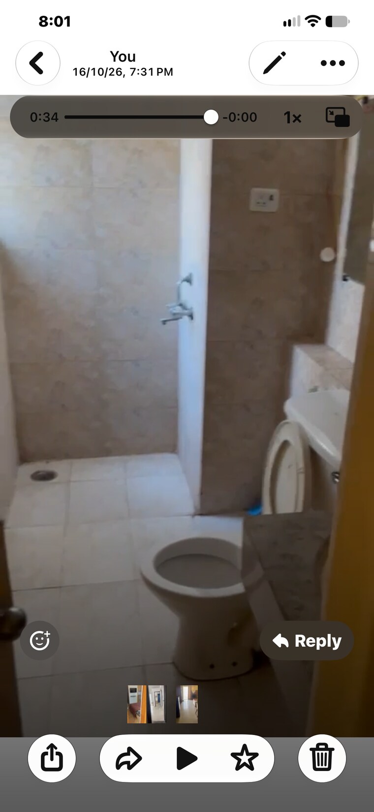 Bathroom, paras-seasons 1 Bedroom 650 Sq.Ft. Apartment In Sector 168 Noida 10761611