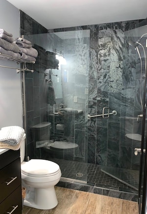 Bathroom in 1 RK Builder Floor at Saket – for Rent