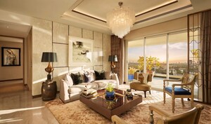 Living Room in 3 BHK Apartment at Ruparel Ariana, Parel – for Sale