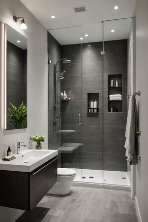 Bathroom in 2 BHK Apartment at Adani The Views, Ghatkopar East – for Sale
