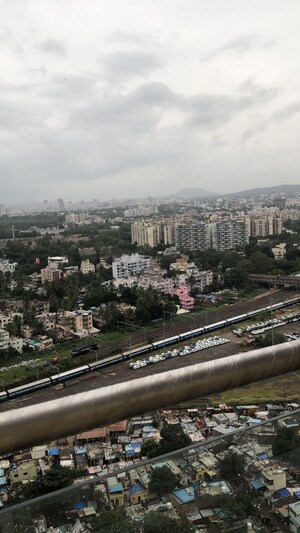 Balcony in 3 BHK Apartment at Runwal The Central Park, Chinchwad – for Rent