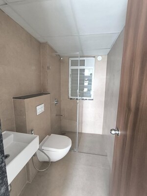 Bathroom in 2 BHK Apartment at Runwal The Central Park, Chinchwad – for Rent