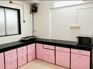 Kitchen in 1 BHK Apartment at Veena Nagar CHS, Mulund West – for Rent