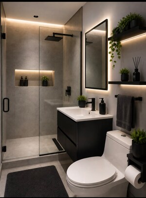 Washroom in 2 BHK Apartment at Mextech Miraya Divine, Kapur Bawdi – for Sale