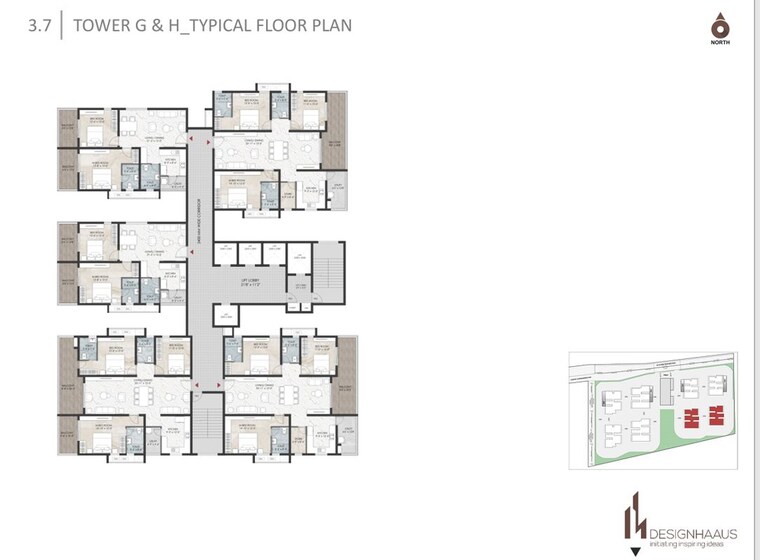 Floor Plan, namishree-terminal 2 Bedroom 1475 Sq.Ft. Apartment In Begumpet Hyderabad 9686924
