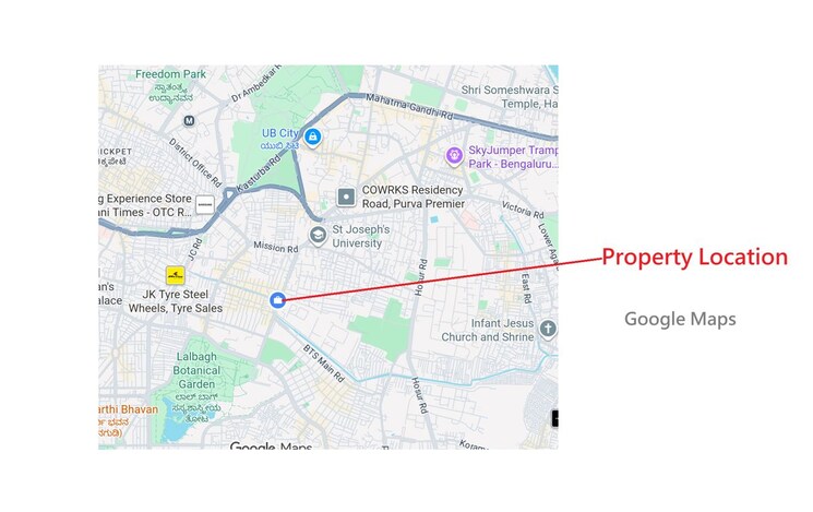 Map Location, kh road Commercial Office Space 2084 Sq.Ft. In Kh Road Bangalore 9686245