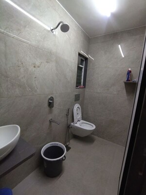 Bathroom in 2 BHK Apartment at Goel Ganga Hill Mist Garden, Kondhwa – for Rent