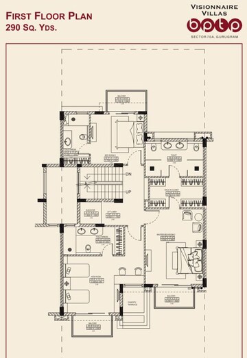 Floor Plan in 5 BHK Villa at BPTP Astaire Gardens Cezanne Villas, Sector 70a – for Sale