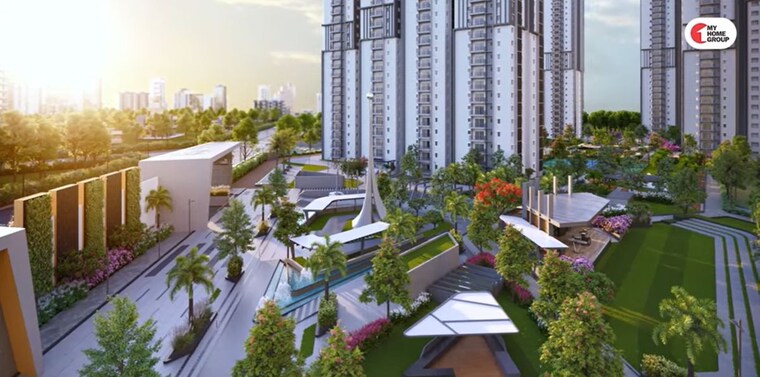 Balcony, my-home-tridasa 2 Bedroom 1253 Sq.Ft. Apartment In Tellapur Hyderabad 9690839