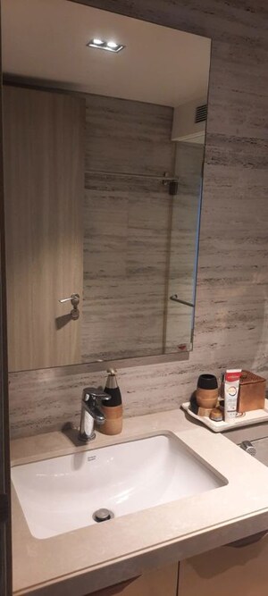 Bathroom in 3 BHK Apartment at Rustomjee Paramount, Khar West – for Rent