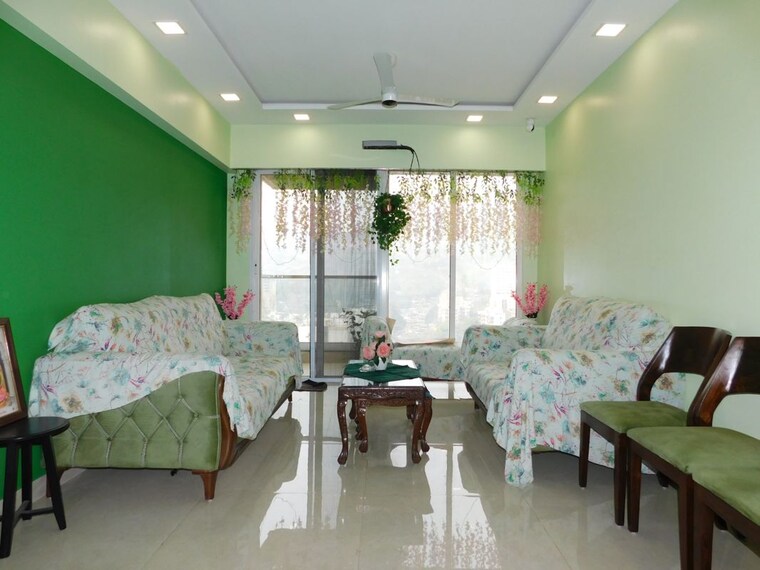 Living Room, sheth-montana 3 Bedroom 977 Sq.Ft. Apartment In Mulund West Mumbai 9695865
