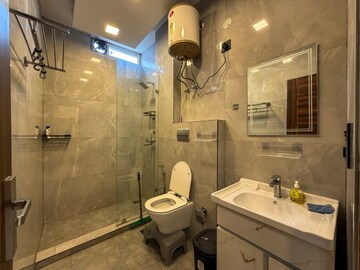Bathroom in 1 BHK Builder Floor at Greater Kailash I – for Rent