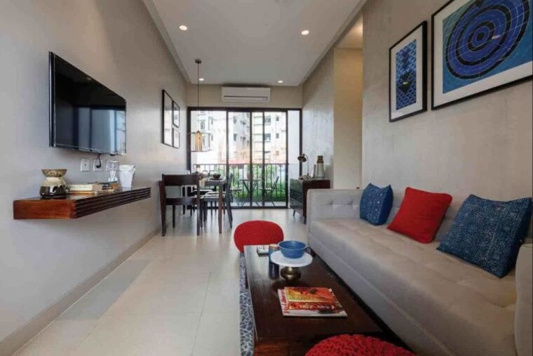 Living Room, ps-the-102 2 Bedroom 800 Sq.Ft. Apartment In Joka Kolkata 9697192