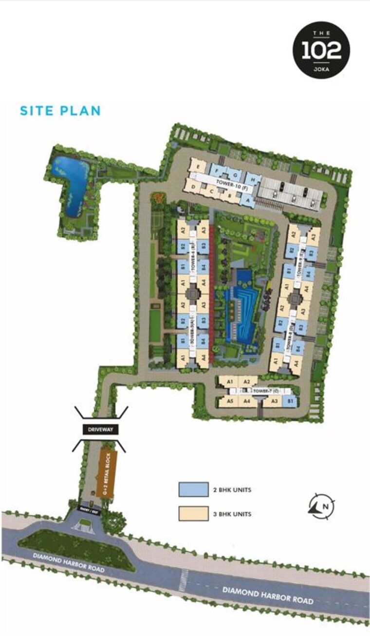 Master Plan, ps-the-102 2 Bedroom 800 Sq.Ft. Apartment In Joka Kolkata 9697192