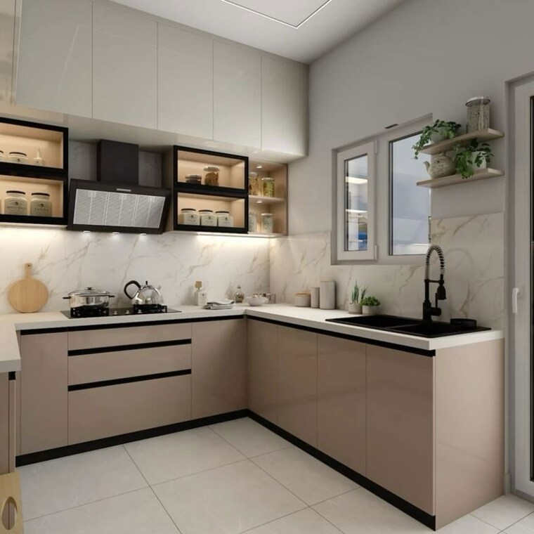 Kitchen, manapullikavu 3 Bedroom 1100 Sq.Ft. Villa In Manapullikavu Palakkad 9697918