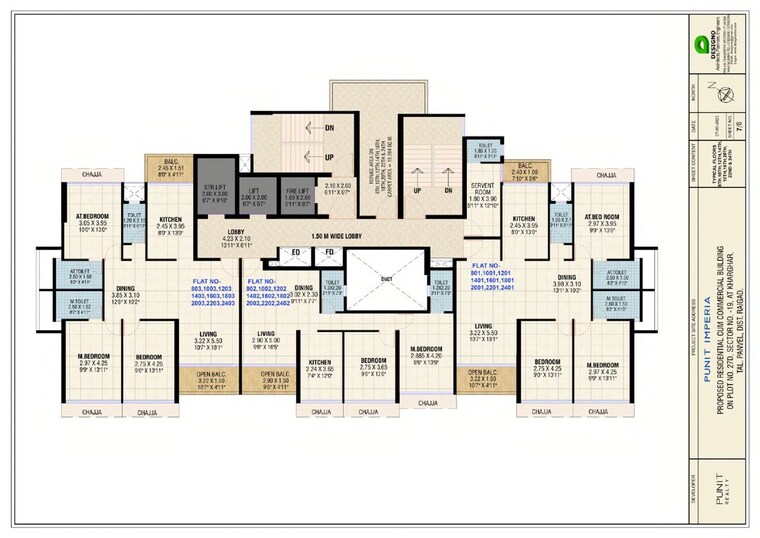 Floor Plan, punit-imperia 3 Bedroom 1068 Sq.Ft. Apartment In Kharghar Sector 19 Navi Mumbai 9484965