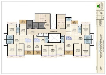 Floor Plan in 3 BHK Apartment at Punit Imperia, Kharghar Sector 19 – for Sale