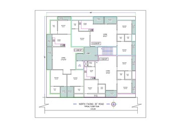 Floor Plan in 2 BHK Apartment at Kalkere – for Sale