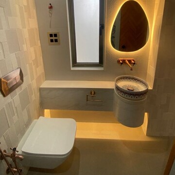 Bathroom in 3 BHK Apartment at Lower Parel – for Rent