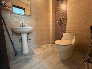 Bathroom in 3 BHK Builder Floor at Chattarpur – for Rent