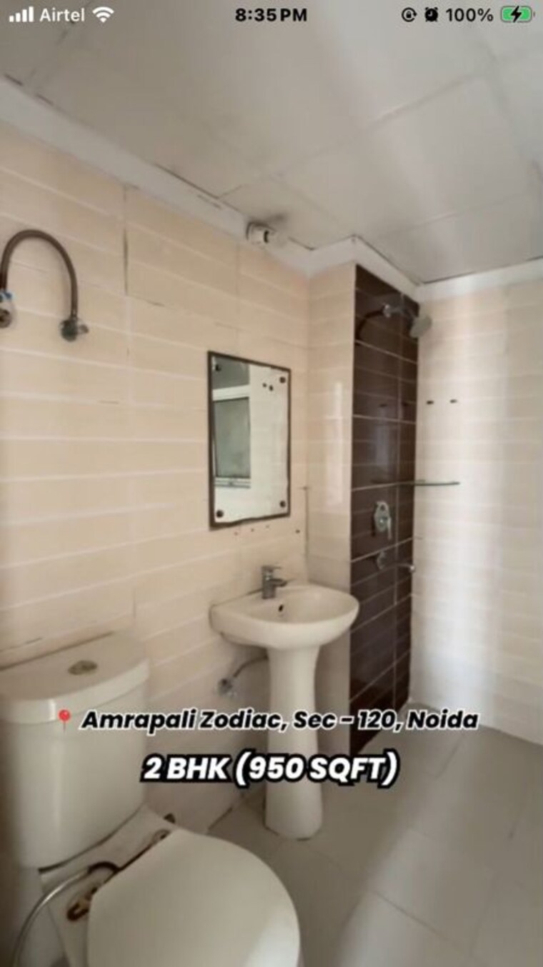 Bathroom, amrapali-zodiac 2 Bedroom 950 Sq.Ft. Apartment In Sector 120 Noida 9703561