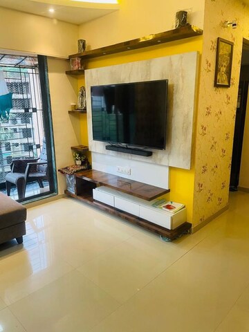 Living Room in 1 BHK Apartment at Green Acres Apartment, Waghbil – for Rent