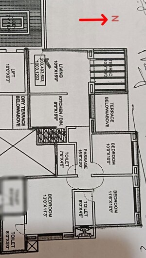 Floor Plan in 3 BHK Apartment at Pimple Saudagar – for Sale