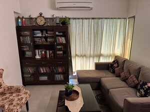 Living Room in 1 BHK Apartment at Aspen Park, Goregaon East – for Rent