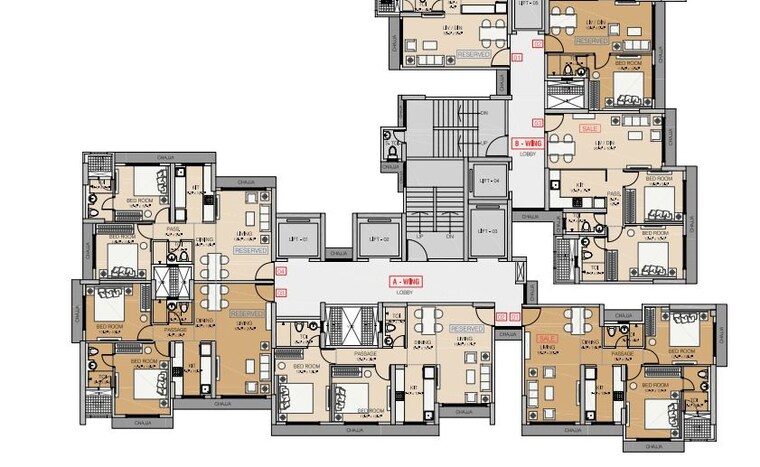 Floor Plan, charkop sector 4 2 Bedroom 816 Sq.Ft. Builder Floor In Charkop Sector 4 Mumbai 9708387
