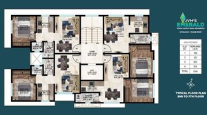 Floor Plan in 1 BHK Apartment at JVM Emerald, Uthalsar – for Sale