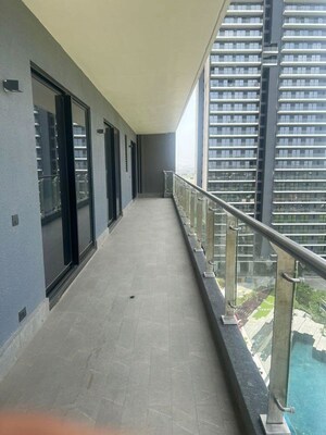 Balcony in 3 BHK Apartment at Krisumi Waterfall Residences, Sector 36a – for Rent