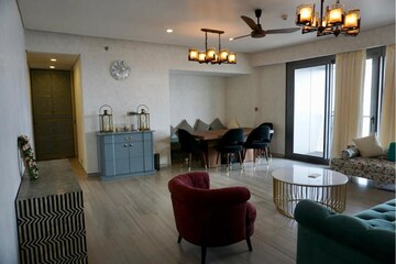 Living Room in 4 BHK Apartment at Lodha World View, Worli – for Rent