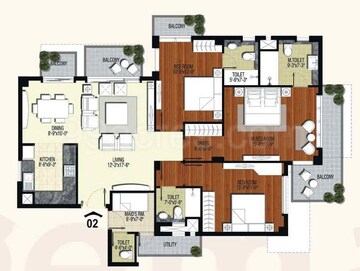 Floor Plan in 3.5 BHK Apartment at Conscient Heritage Max, Sector 102 – for Sale
